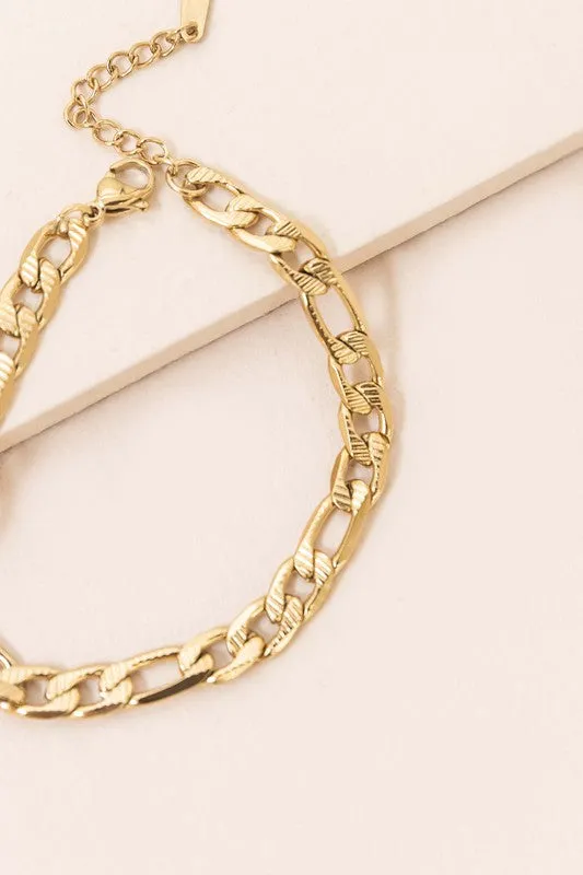 Thick and Thin Chain Bracelet