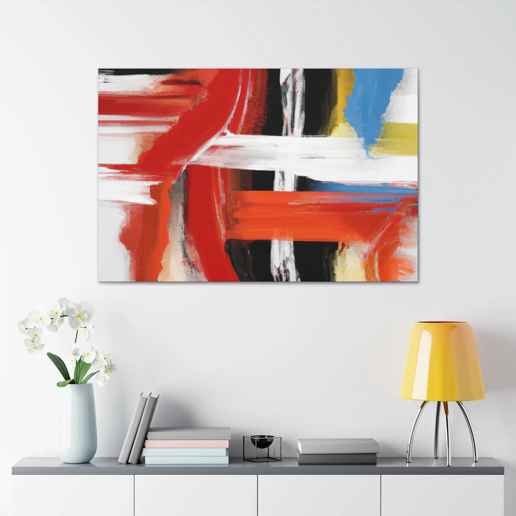 Vibrant Stroke Symphony - Canvas