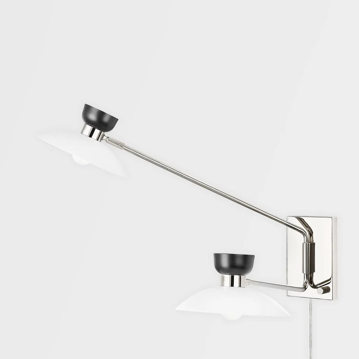 Whitley 20 in. Armed Sconce Polished Nickel finish