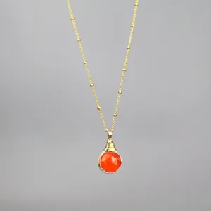 Wire Wrap Carnelian Necklace